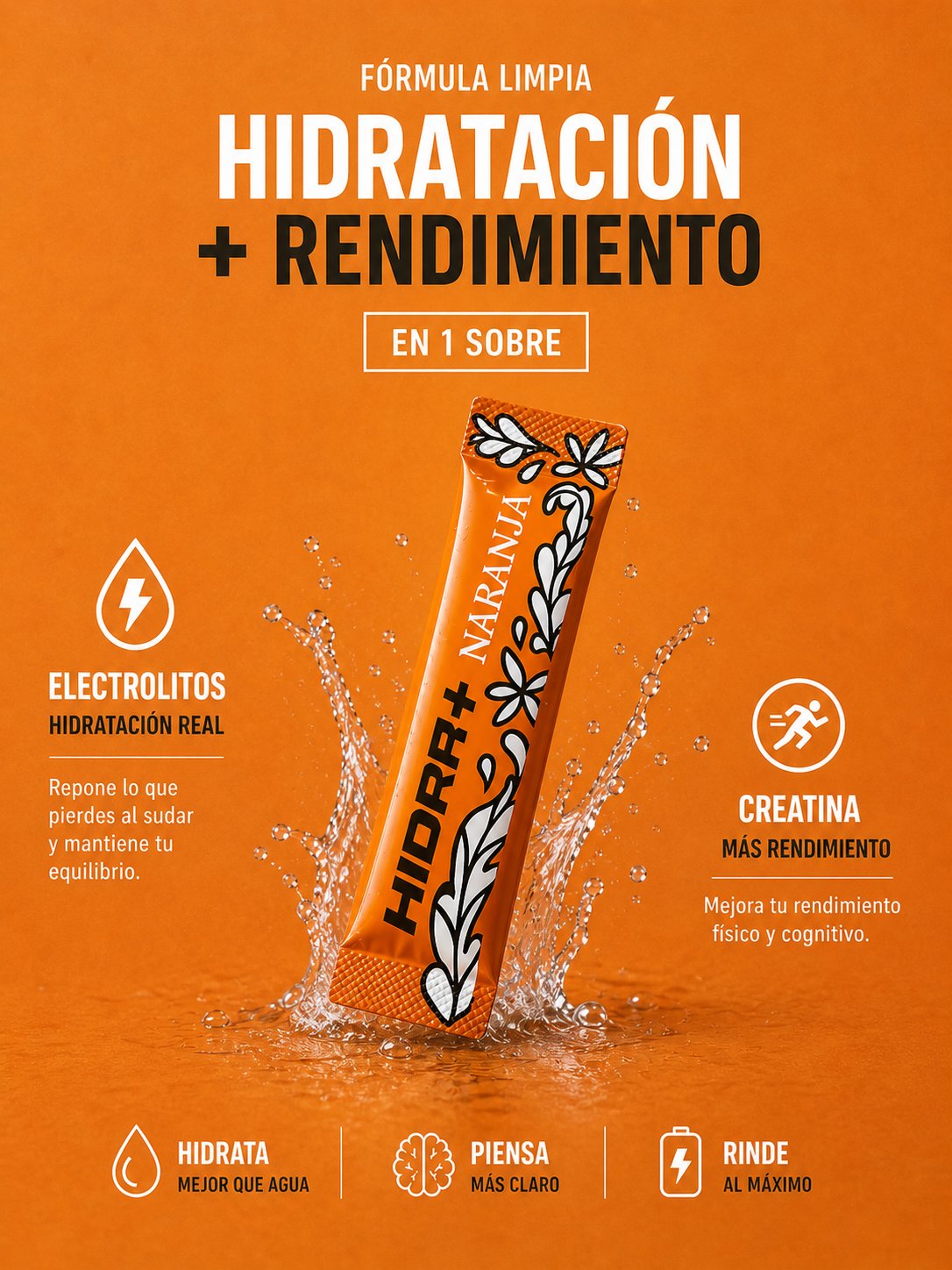 Sachet HIDRA+ Naranja